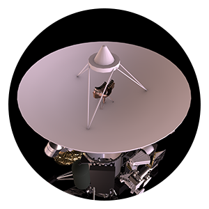 image of cassini radar antenna