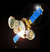 Artist rendering of Genesis spacecraft during collection phase of mission (small)