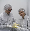 Project Manager, Don Sweetnam and Genesis Curator,  Judy Allton at Johnson Space Center (small)