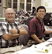 Don Burnett and Ben Jung hard at work at AGU (small)