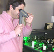 Mike Pellin zooming in on the laser instrumentation and process