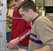 CRPG team members assembling the purification line