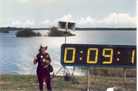 Margaret Kivelson at Galileo launch in 1989.