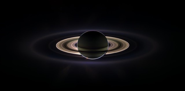 Backlit Saturn