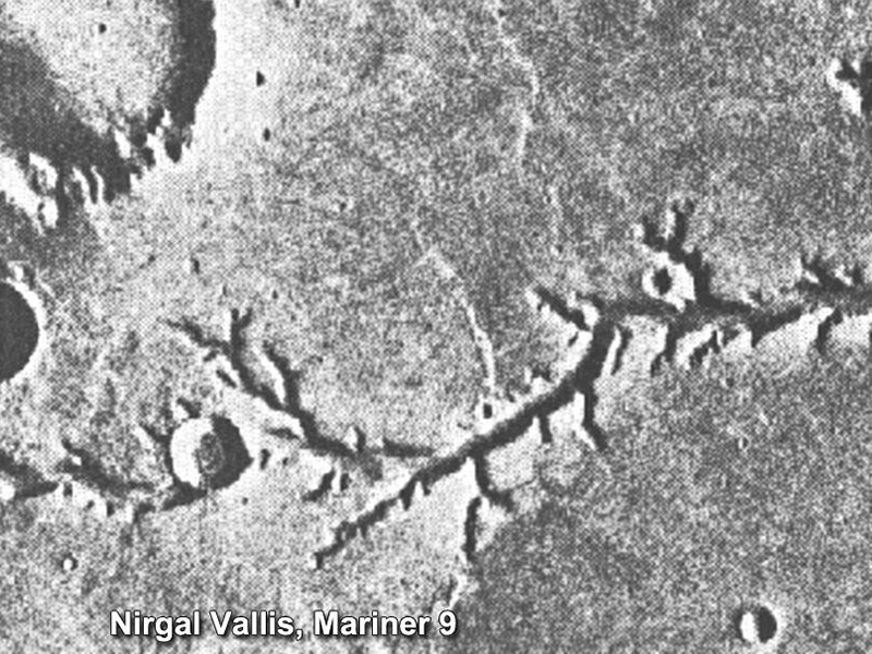 Image of ancient riverbed on Mars.