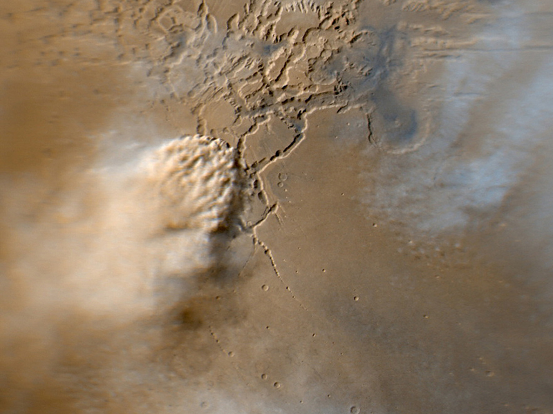 Dust storm on Mars.