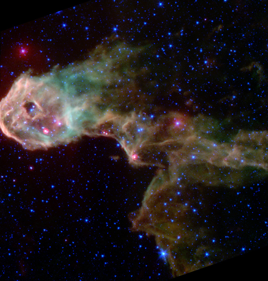 Cloud of dust and gas in space.