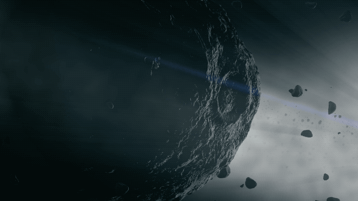 Umělecká představa asteroidu Bennu.