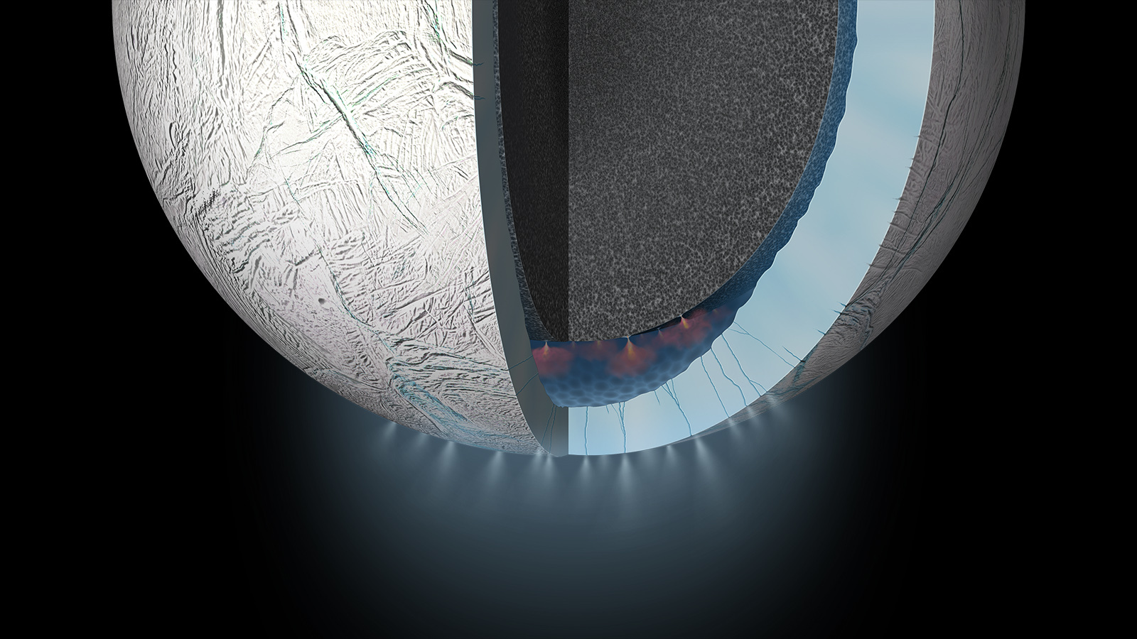 enceladus moon water