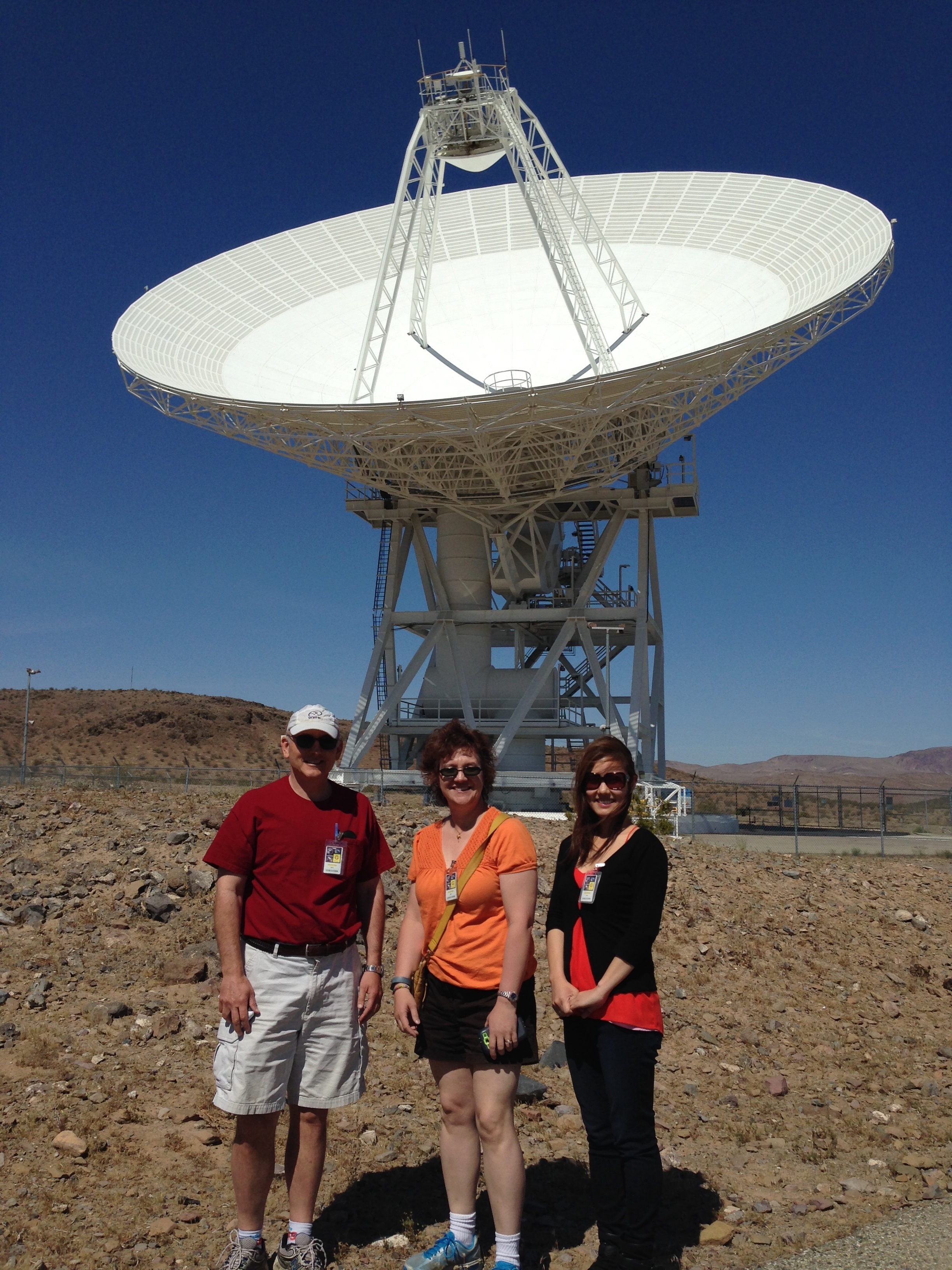 Nari at the Goldstone Deep Space Communications Complex in California.