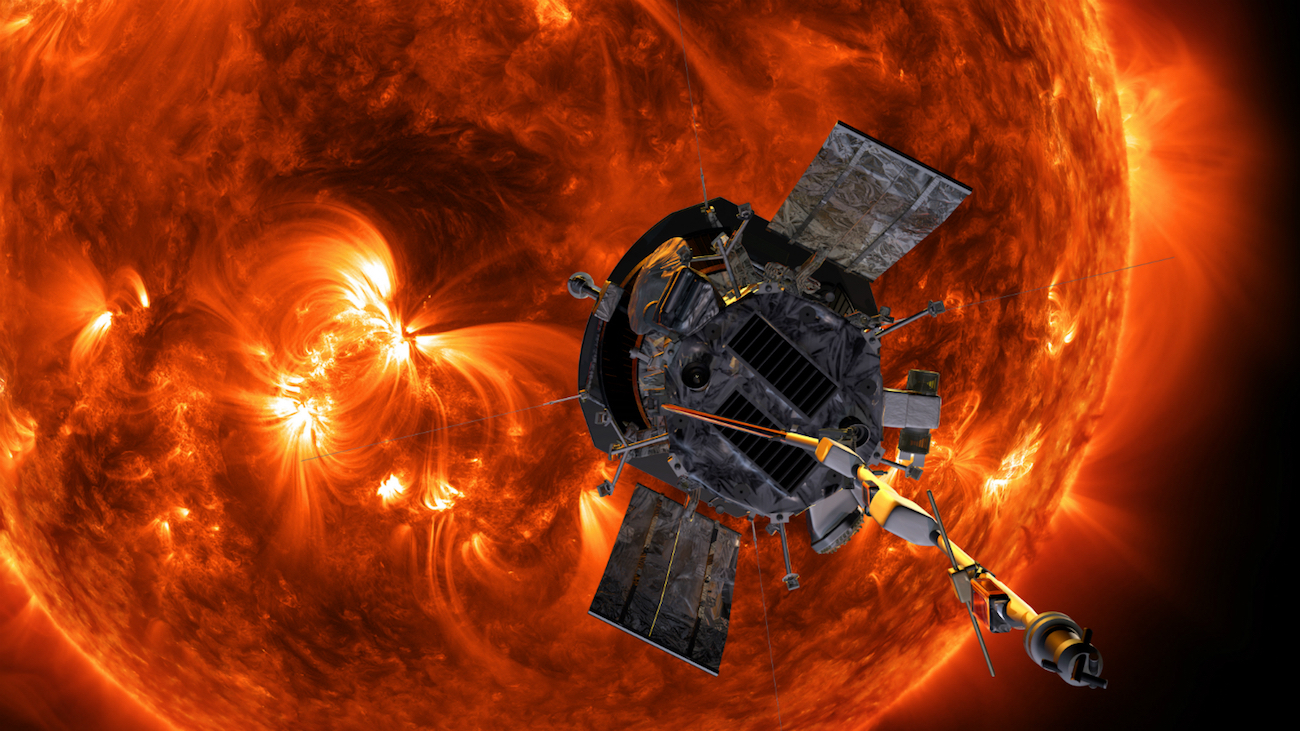 spacecraft and sun