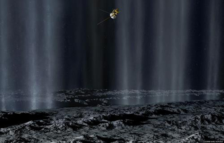 Water vapor jets inside the plume of gas leaving Enceladus
