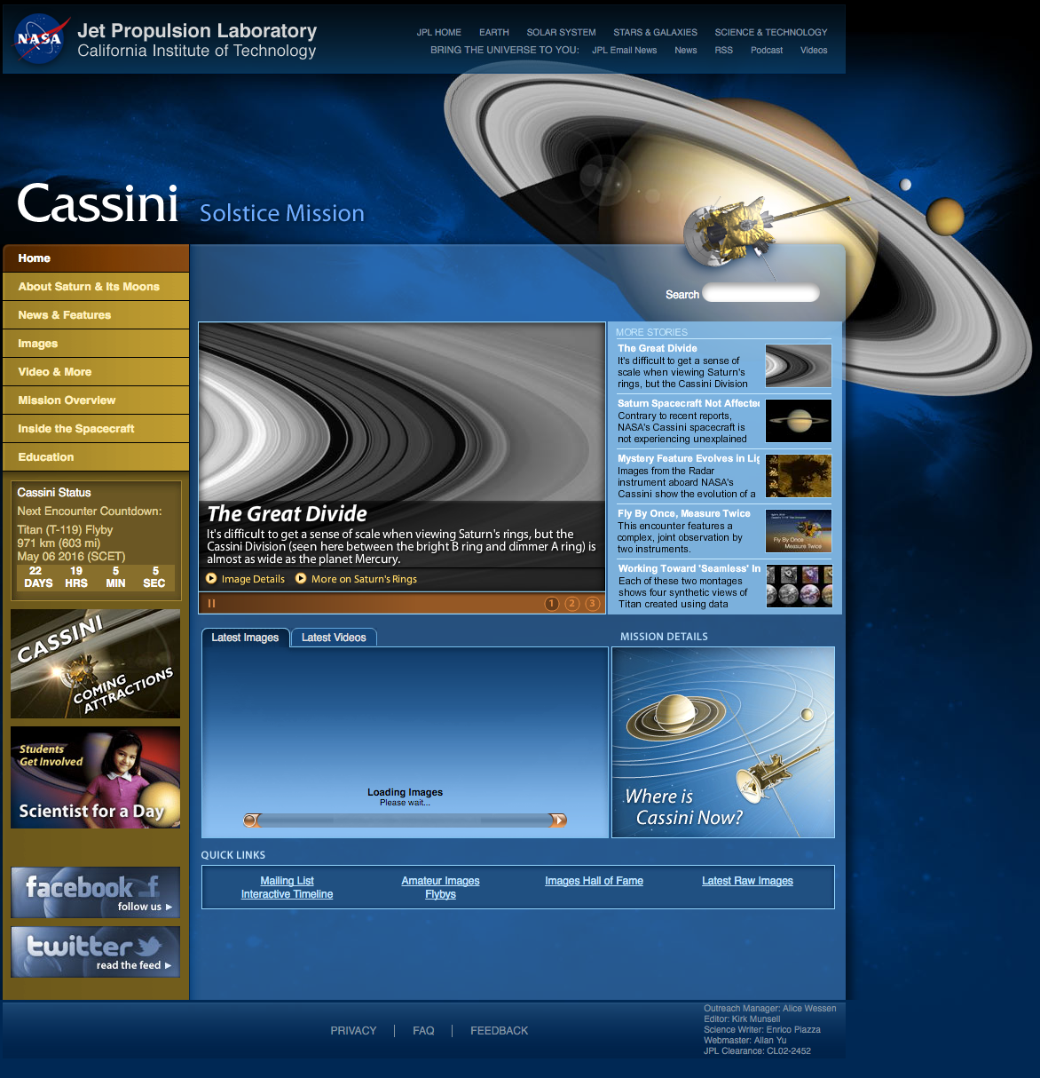 Cassini Site 2016