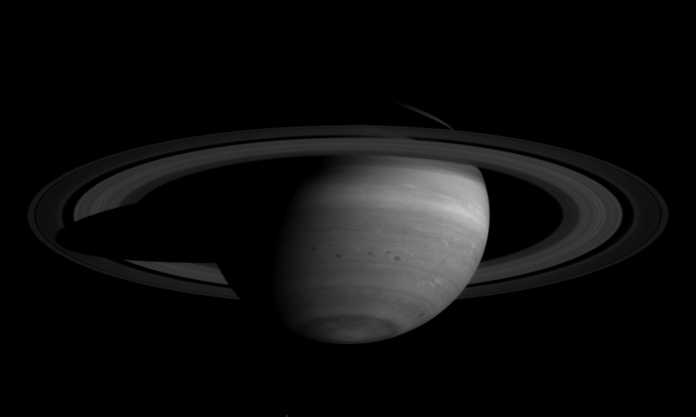 Animated GIF showing the rotation of Saturn