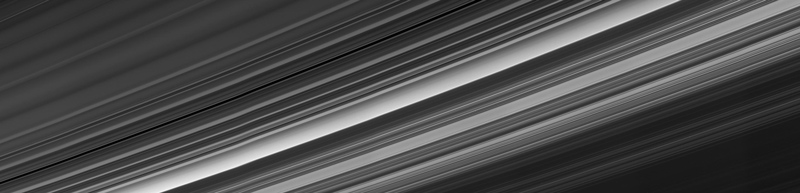 A panoramic view of Saturn's rings