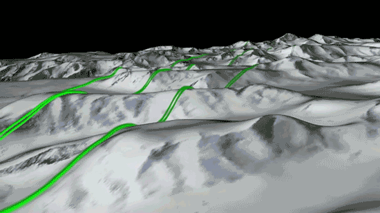 Animated GIF showing Ice Heights Visualization
