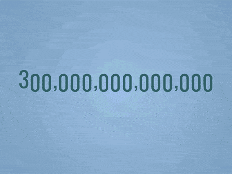 Animated GIF showing all the zeros in a trillion.