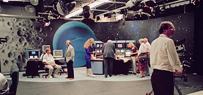 The television studio at NASA's Jet Propulsion Laboratory