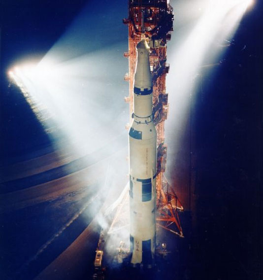 The Saturn V rocket was used to launch astronauts to the moon. 