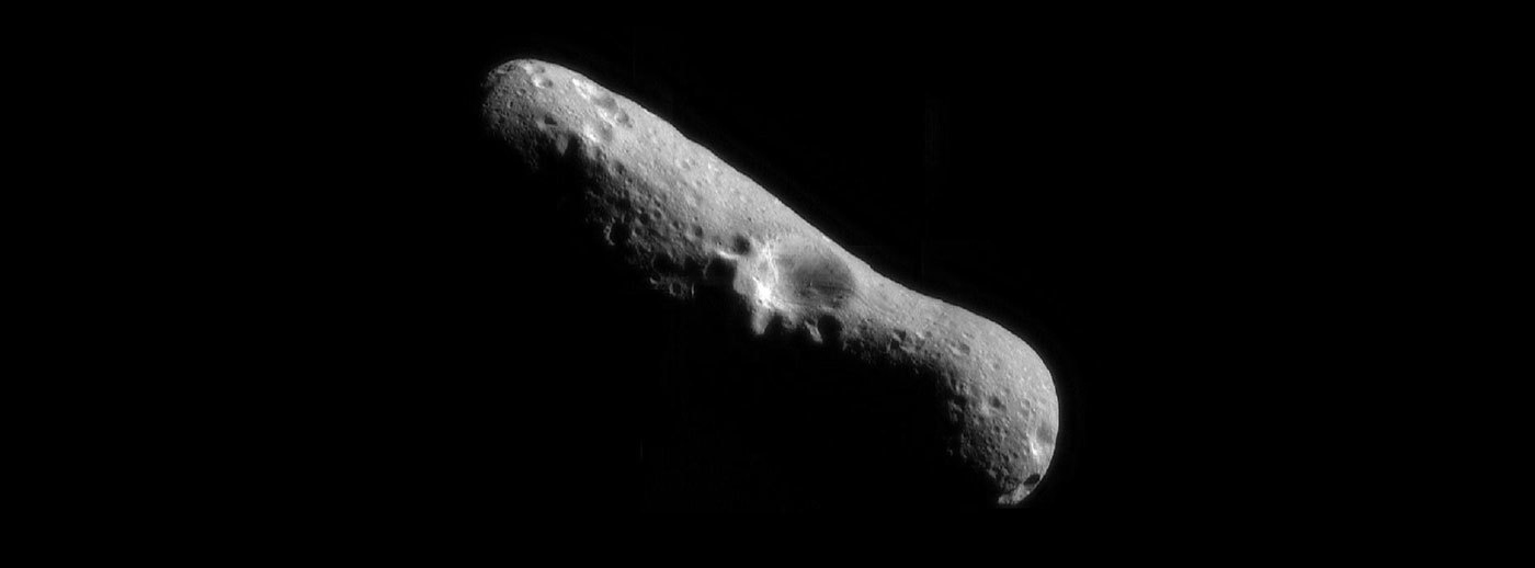 rocky asteroid in dark space