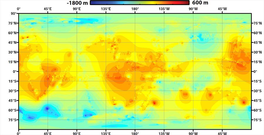 first global topographic map of Saturn's moon Titan