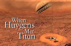 This animation re-creates the final descent of ESA's Huygens probe as it landed on Titan