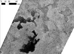 Lakes on Titan reflect radio waves in varying ways