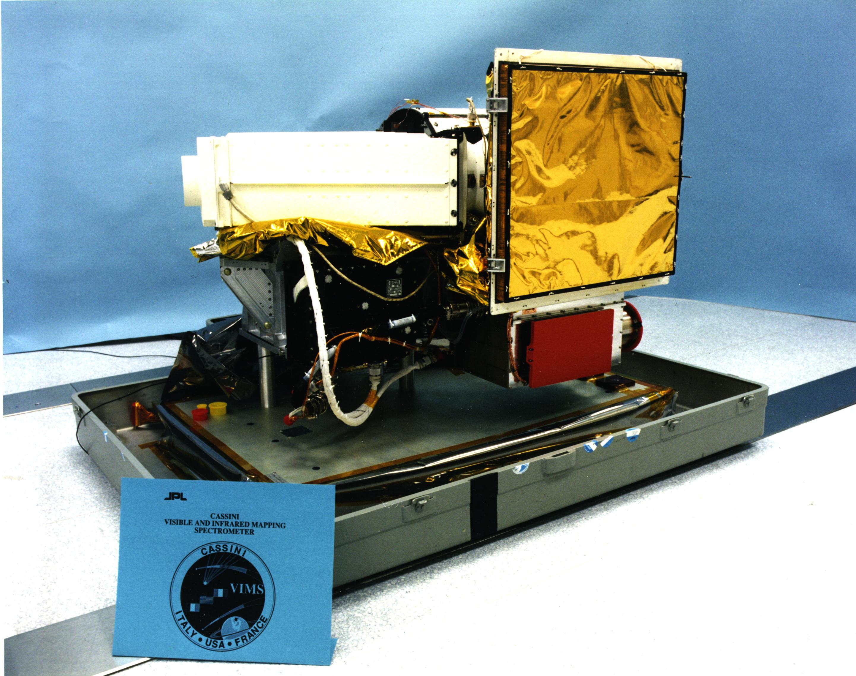 The visual and infrared mapping spectrometer instrument just before it was attached to the Cassini spacecraft.