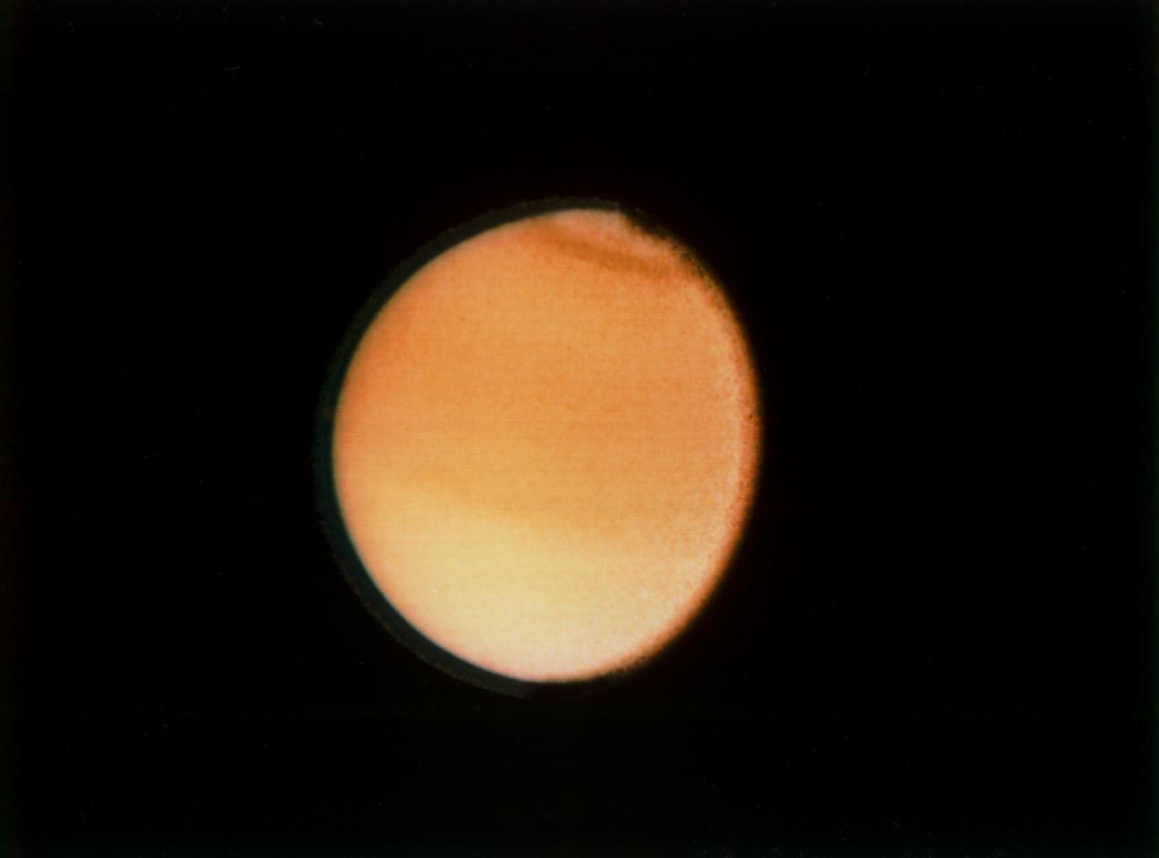 This image of Titan obtained by Voyager 2
