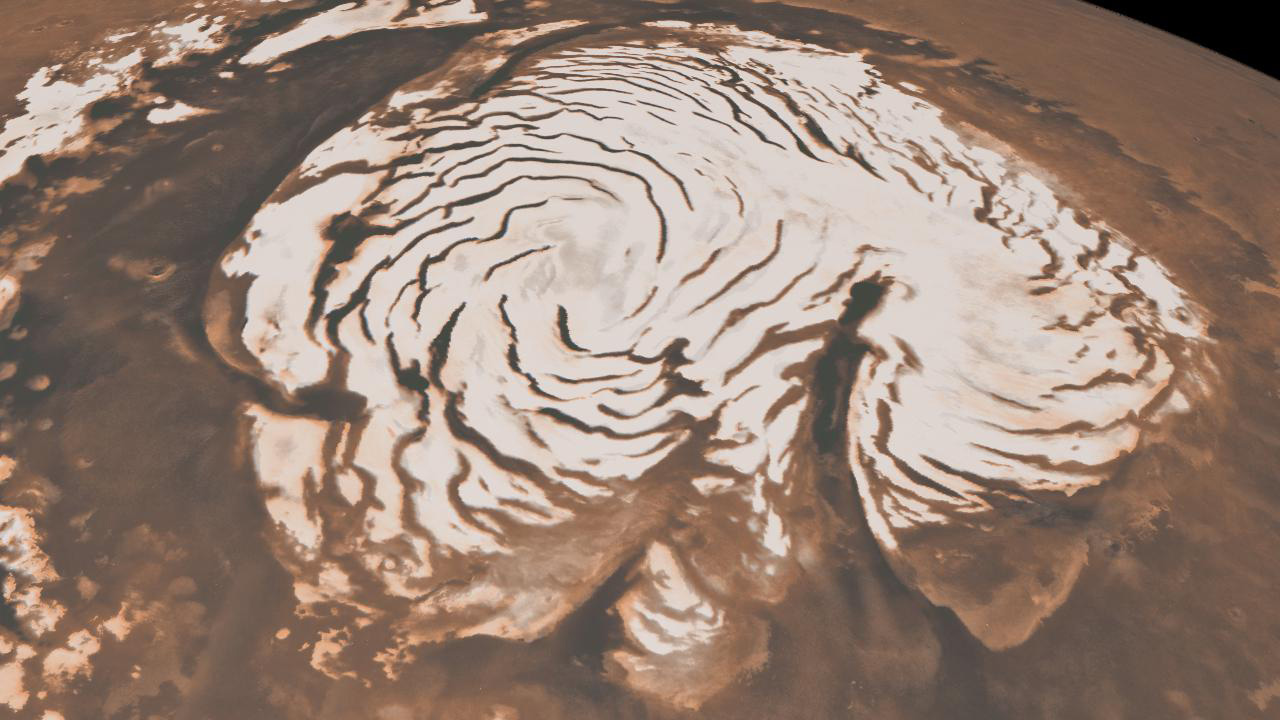 Ice on Mars from orbit