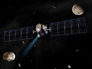 Artist concept of NASA's Dawn spacecraft