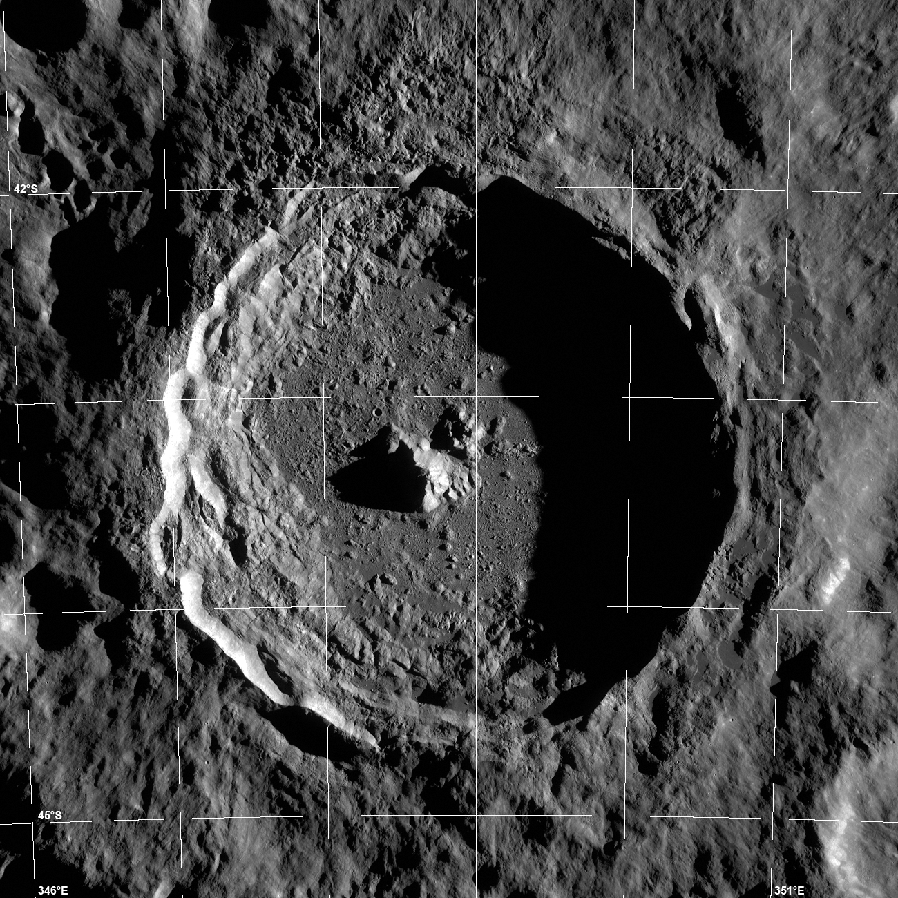 Tycho Crater S Central Peak On The Moon Nasa Solar System Exploration