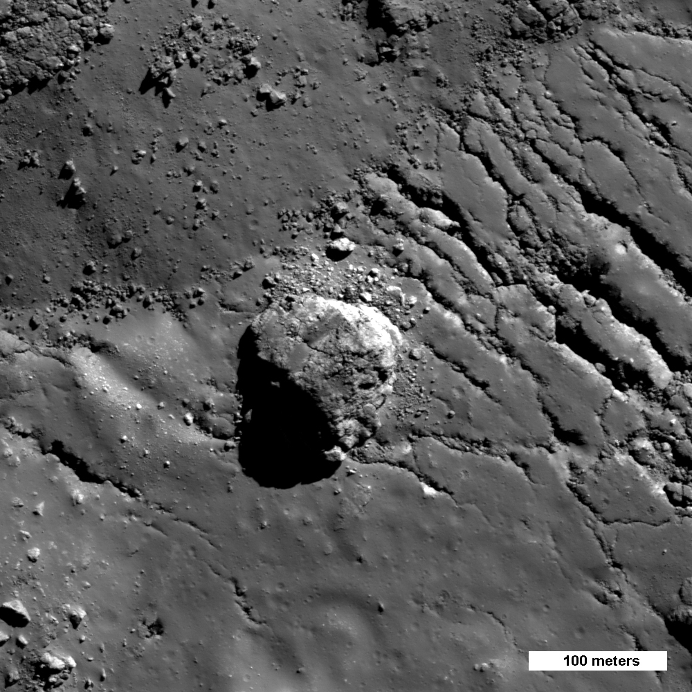 Close up of Boulder on the Moon.