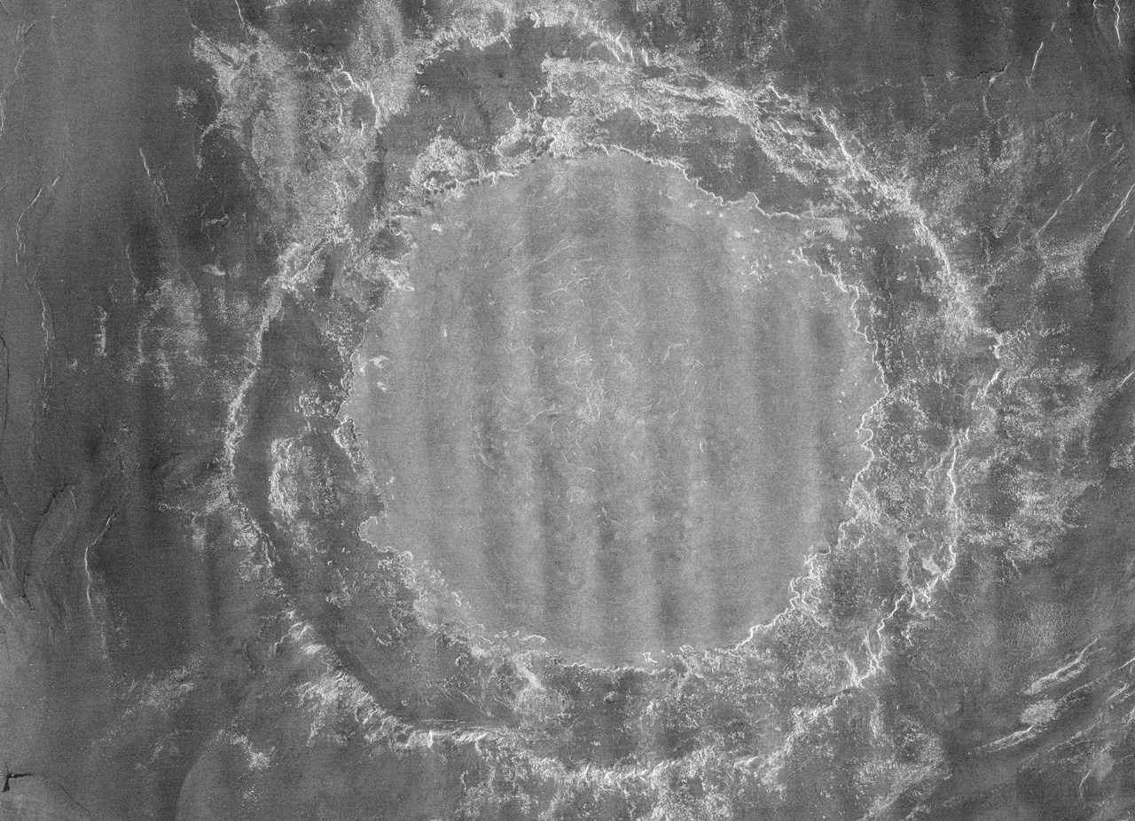 Large crater on Venus