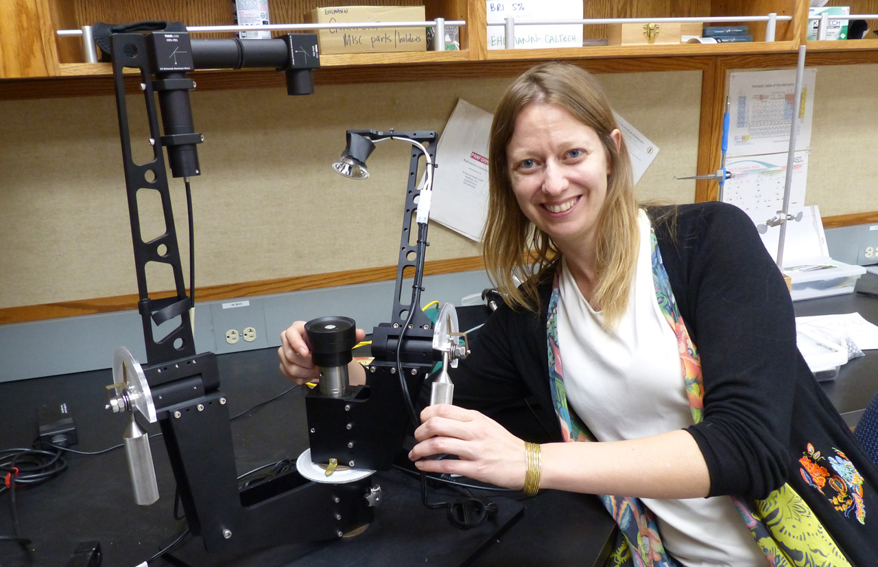 Woman in a lab.
