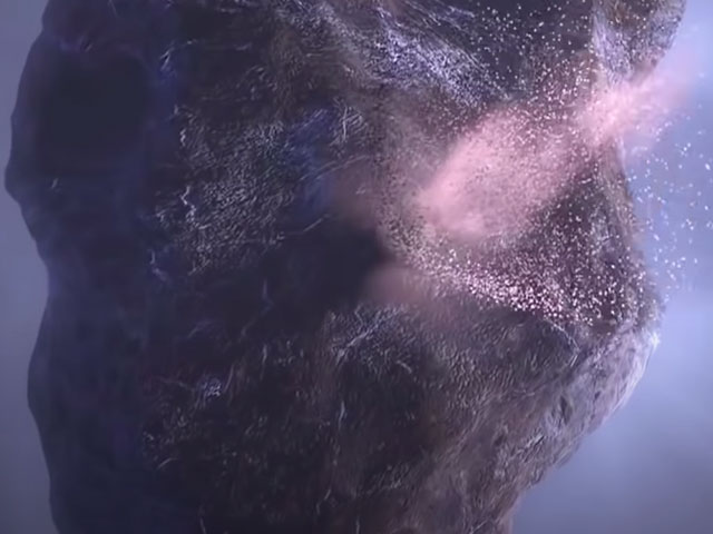 image of impact on asteroid