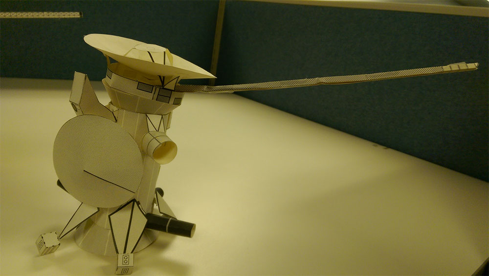 Image of the Cassini Paper Spacecraft Model
