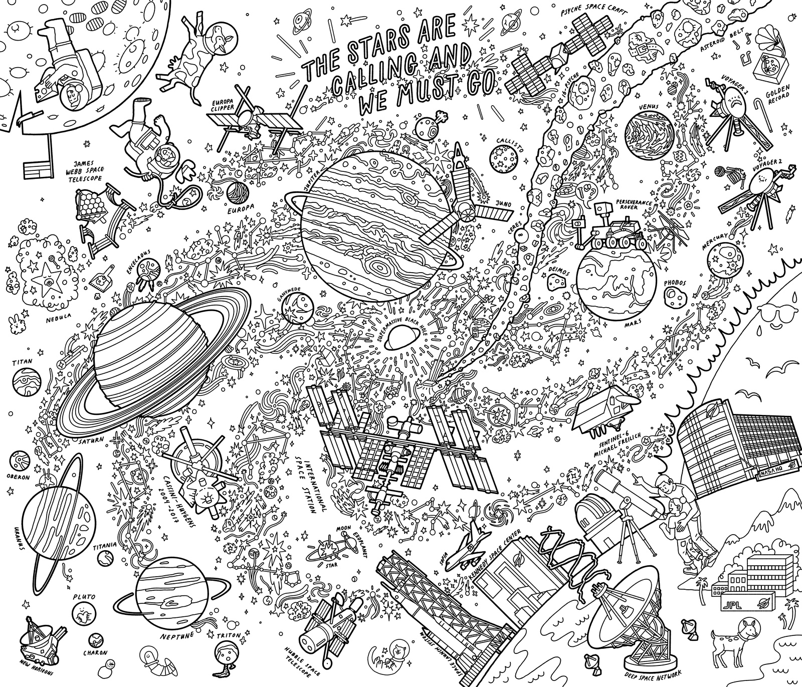 nasa logo coloring page