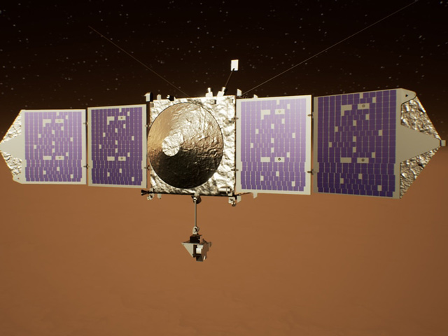 artist's concept of the MAVEN spacecraft