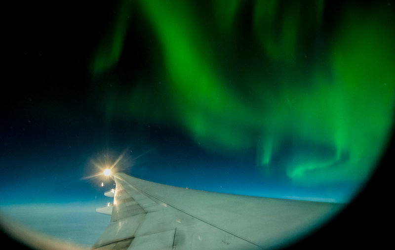 Aurora from plane