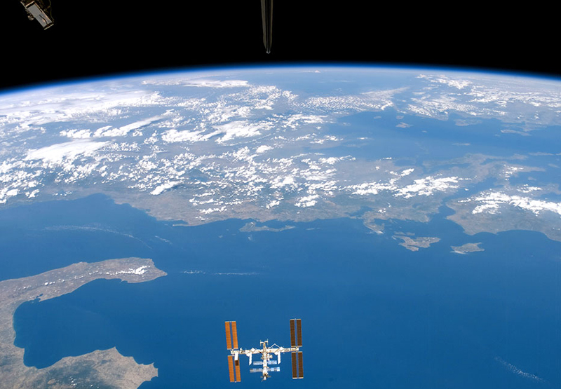 Space shuttle image of Earth
