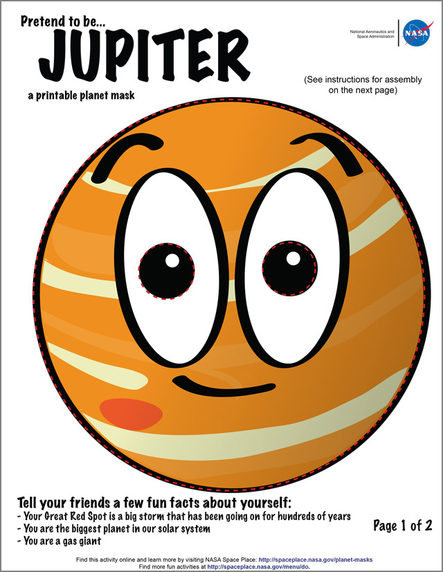 thumbnail image of first page of Jupiter planet mask activity