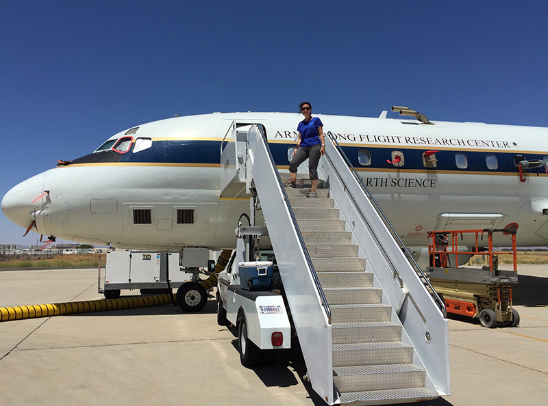 Reem Hannun with NASA DC-8