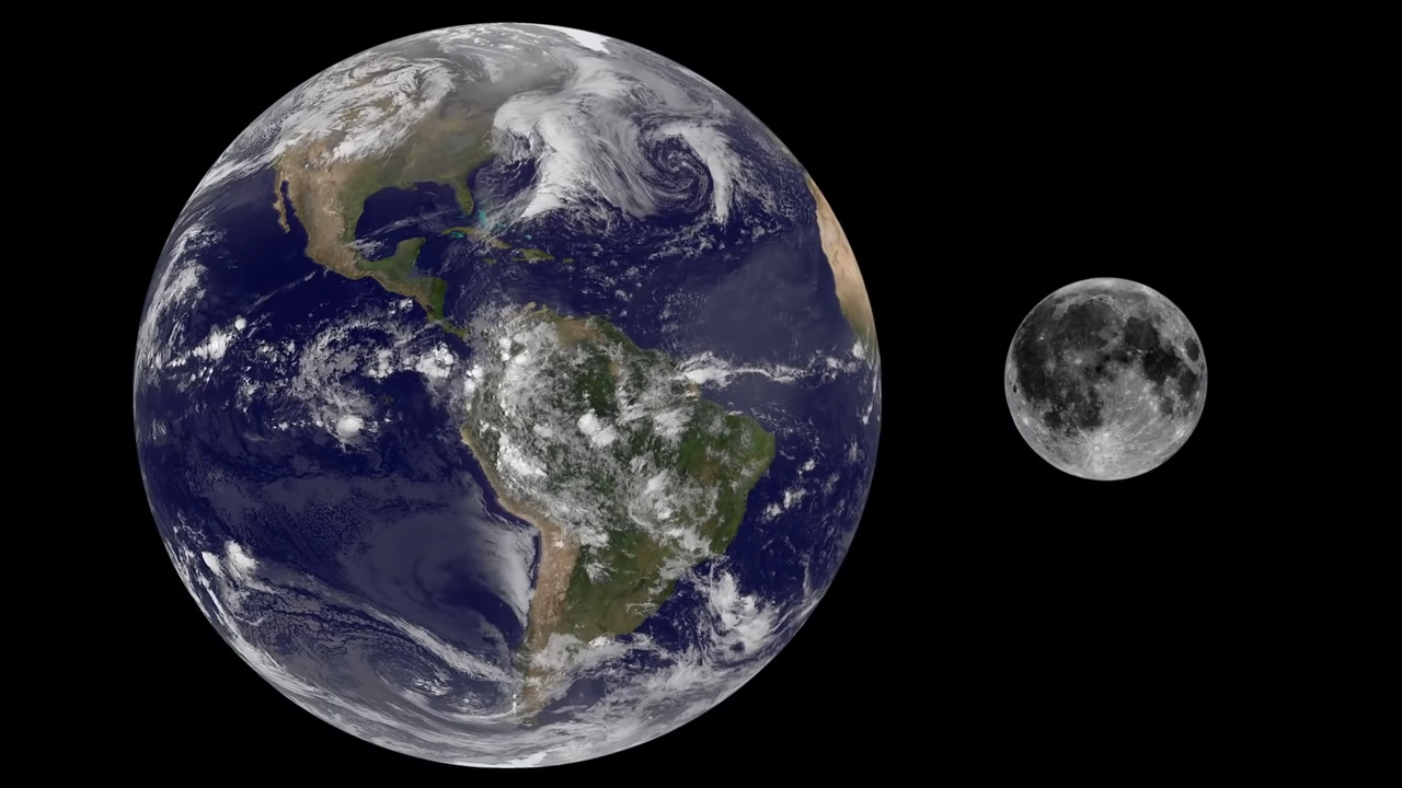 earth and moon from space nasa