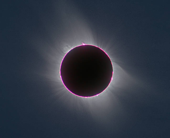 Totality during a solar eclipse