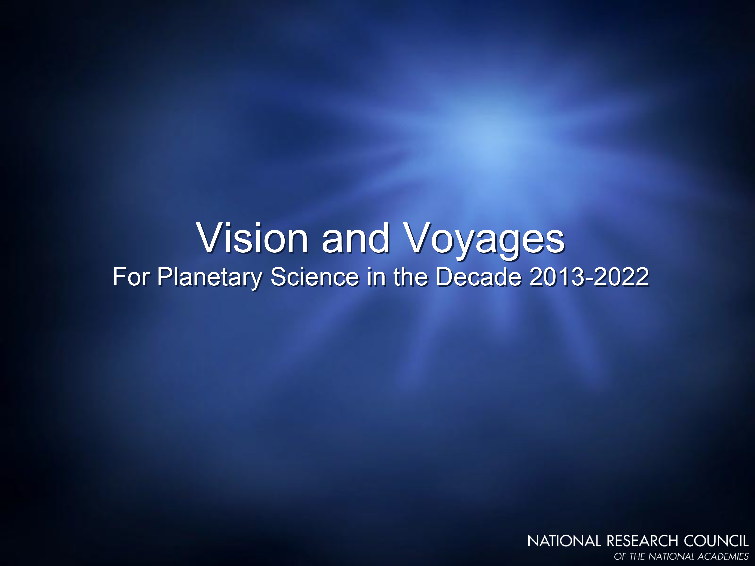 Dr. Steve Squyres Presentation to NASA. 