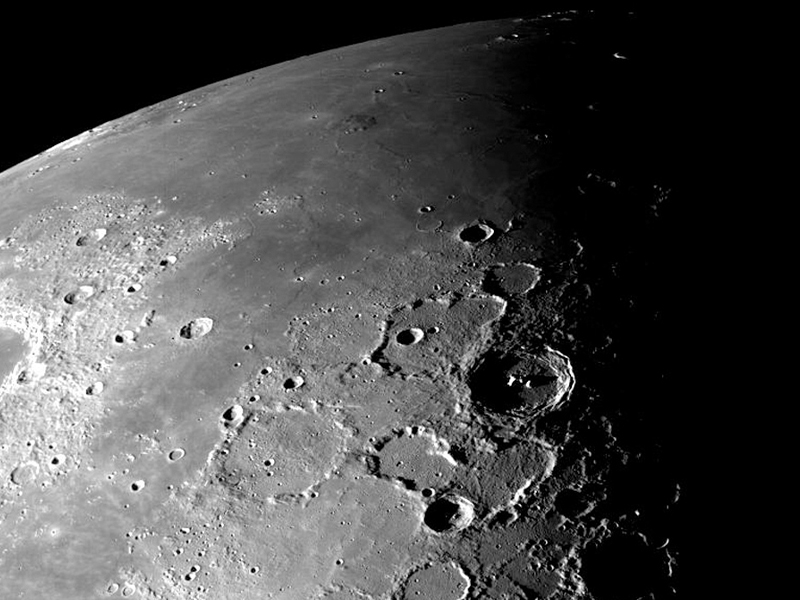 Craters on the moon