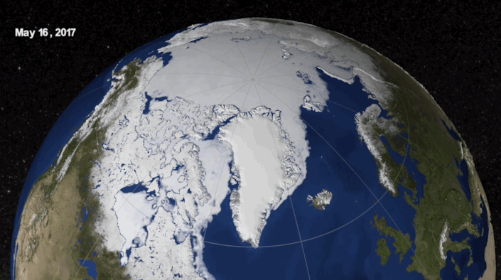 animation of changing polar ice