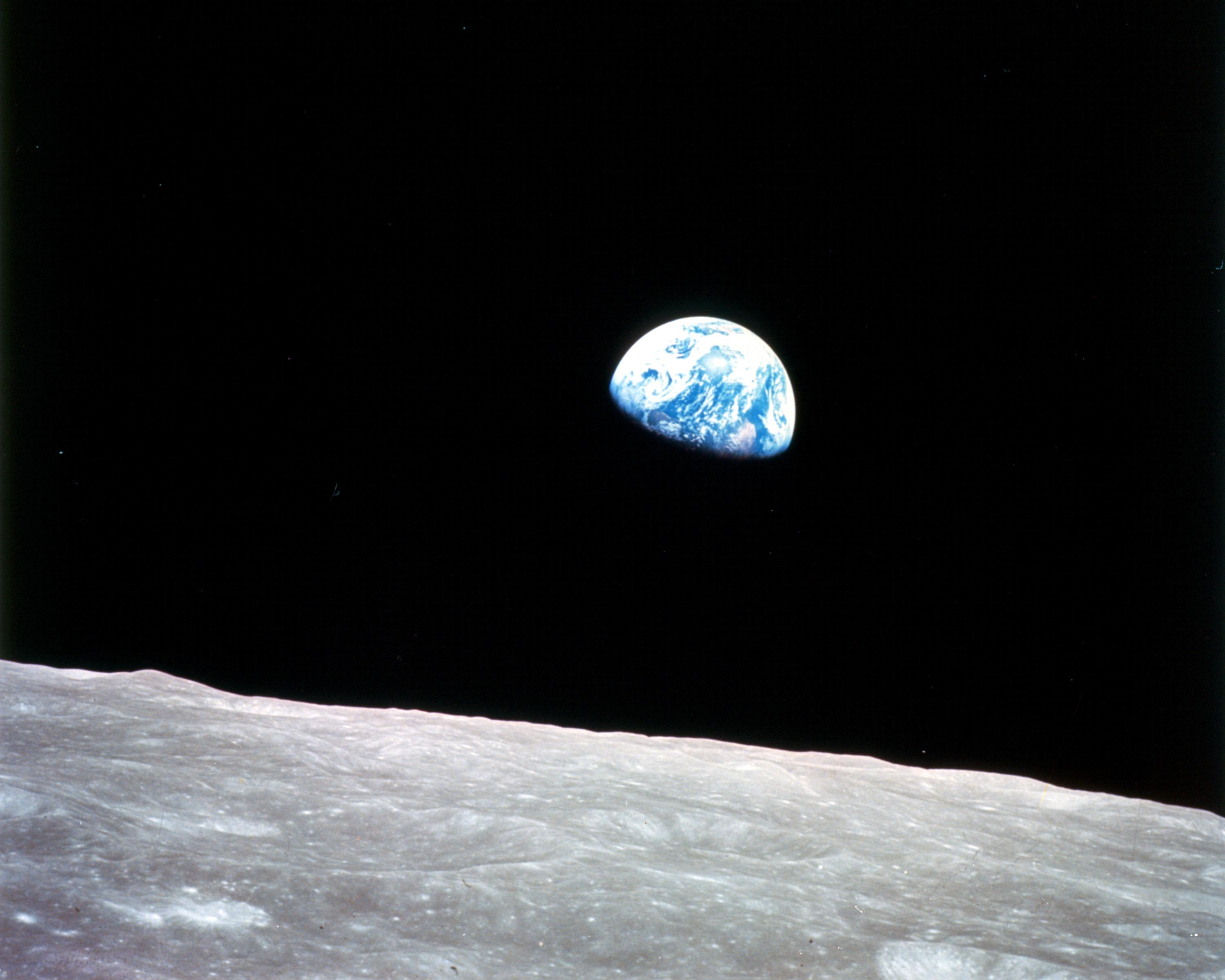 Apollo 8 Earthrise over the Moon