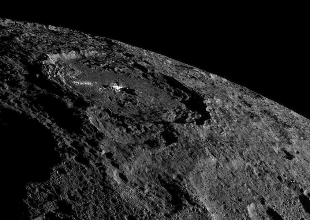 craters along the limb of Ceres